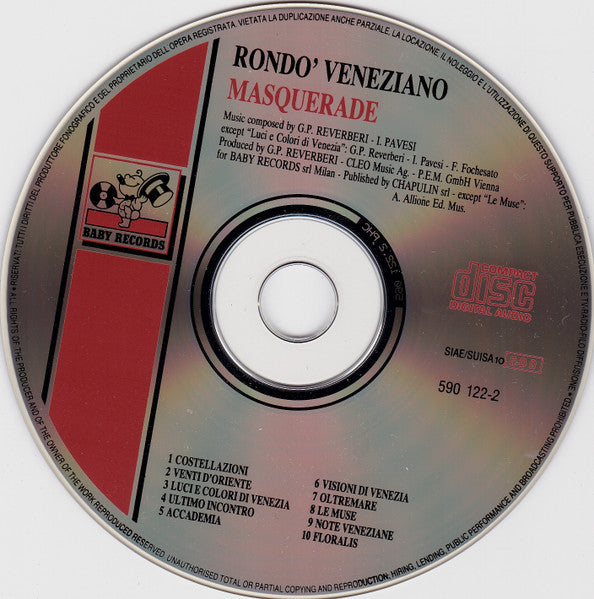 Rondò Veneziano : Masquerade (CD, Album)