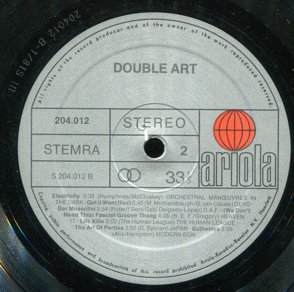 Various : Double Art (LP, Comp)