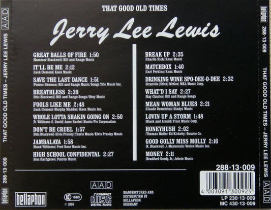 Jerry Lee Lewis : That Good Old Times (CD, Comp)