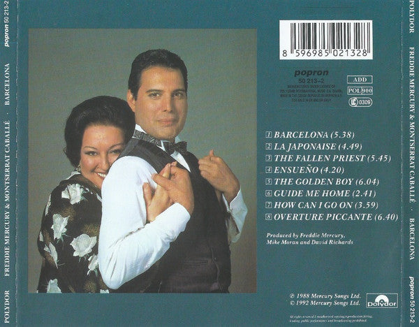 Freddie Mercury & Montserrat Caballé : Barcelona (CD, Album, RE)