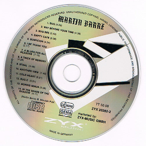 Martin Barre : A Trick Of Memory (CD, Album)