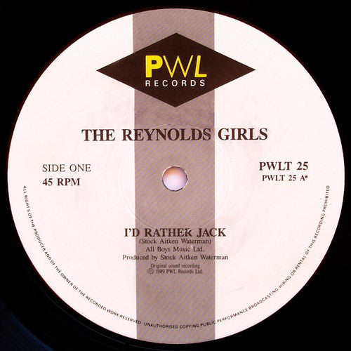 The Reynolds Girls : I'd Rather Jack (12")