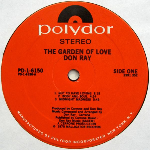 Don Ray : The Garden Of Love (LP, Album, PRC)
