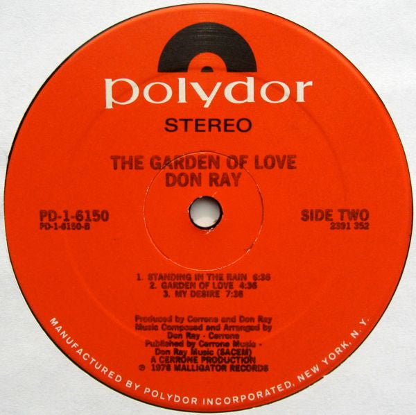 Don Ray : The Garden Of Love (LP, Album, PRC)