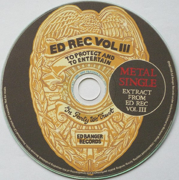 Various : Metal Single - Extract From Ed Rec Vol. III (CDr, Single, Promo)