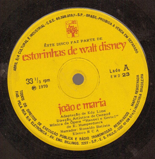 Ronaldo Batista, Elenco RCA : João E Maria (7")