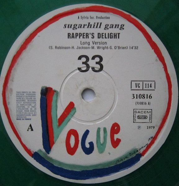 Sugarhill Gang : Rapper's Delight (12", Ltd, Gre)