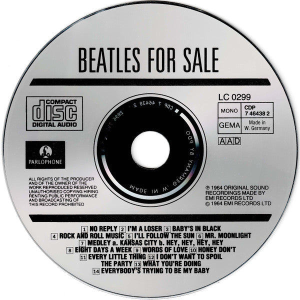 The Beatles : Beatles For Sale (CD, Album, Mono, RE, PDO)