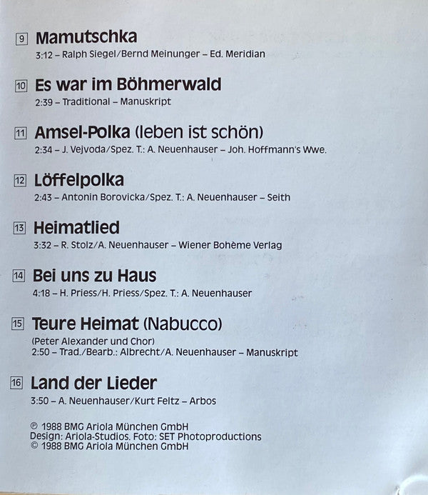 Peter Alexander : Tief Im Böhmerwald (CD, Comp)