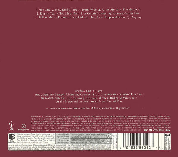 Paul McCartney : Chaos And Creation In The Backyard (Special Edition) (CD, Album, Copy Prot., Med + DVD-V, PAL, Med + S/E)