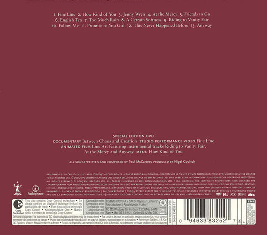 Paul McCartney : Chaos And Creation In The Backyard (Special Edition) (CD, Album, Copy Prot., Med + DVD-V, PAL, Med + S/E)