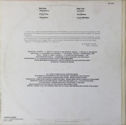 Explainer : Man From The Ghetto (LP, Album)