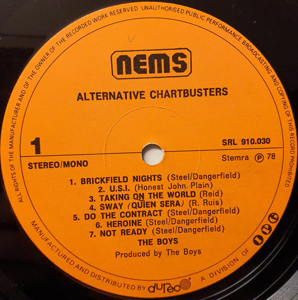 The Boys (2) : Alternative Chartbusters (LP, Album, Gat)