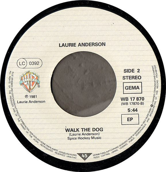 Laurie Anderson : O Superman (7", EP)