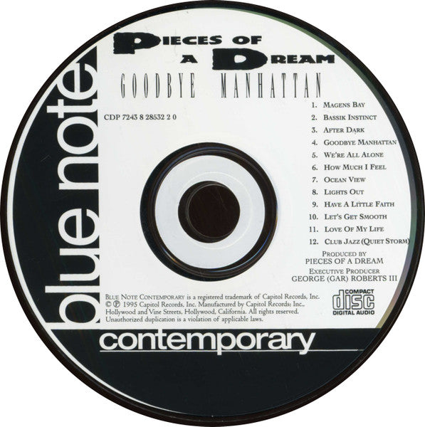Pieces Of A Dream : Goodbye Manhattan (CD, Album)