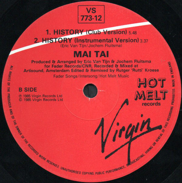 Mai Tai : History (12", Single)
