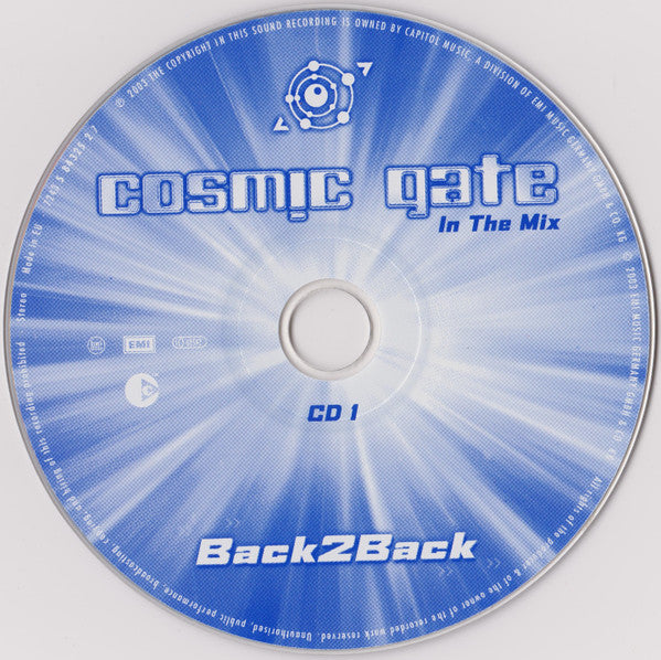 Cosmic Gate : Back 2 Back – In The Mix (2xCD, Copy Prot., Mixed)