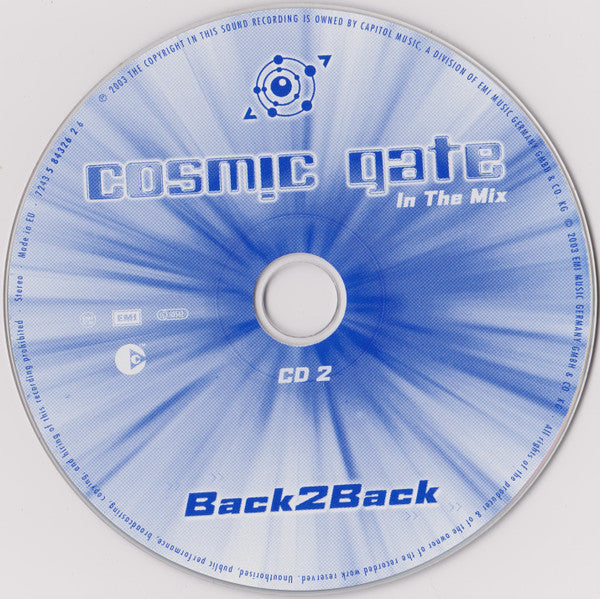 Cosmic Gate : Back 2 Back – In The Mix (2xCD, Copy Prot., Mixed)