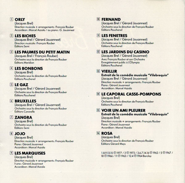Jacques Brel : Vol. 2 (CD, Comp, RE)