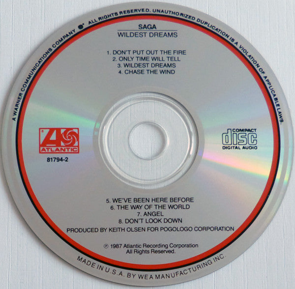 Saga (3) : Wildest Dreams (CD, Album)