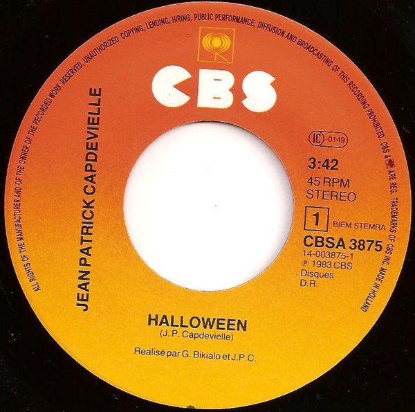 Jean-Patrick Capdevielle : Halloween (7", Single)