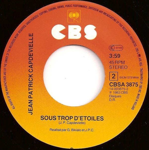Jean-Patrick Capdevielle : Halloween (7", Single)