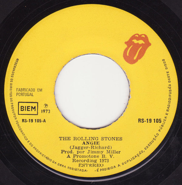 The Rolling Stones : Angie (7", Single)
