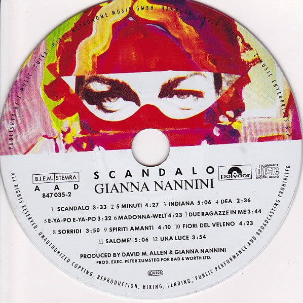 Gianna Nannini : Scandalo (CD, Album)