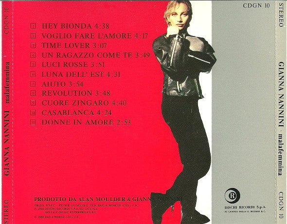 Gianna Nannini : Malafemmina (CD, Album)