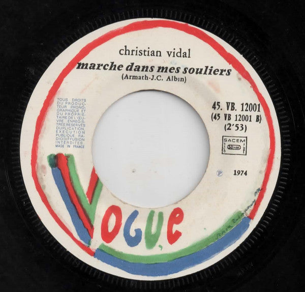 Christian Vidal : La Chanson Nostalgique (7", Single)
