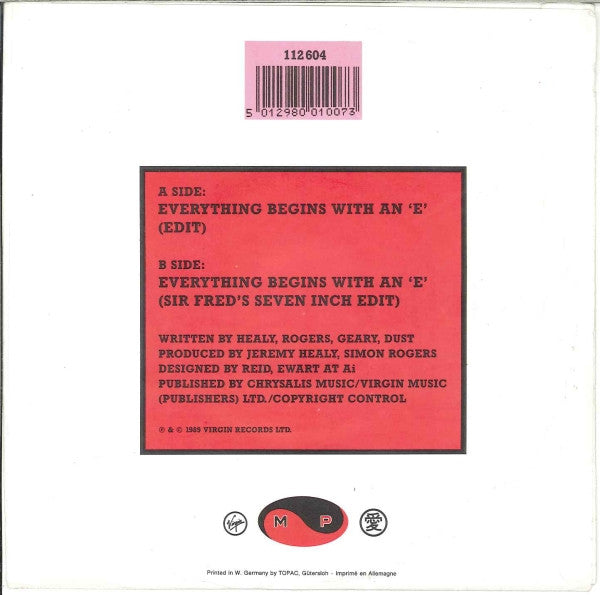 E-Zee Possee : Everything Begins With An 'E' (7", Single)