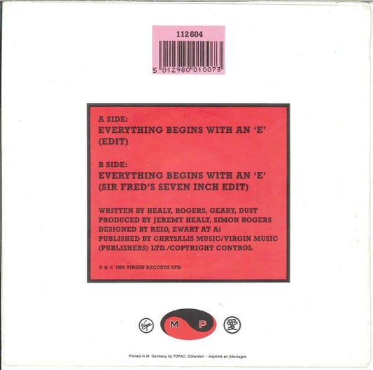 E-Zee Possee : Everything Begins With An 'E' (7", Single)