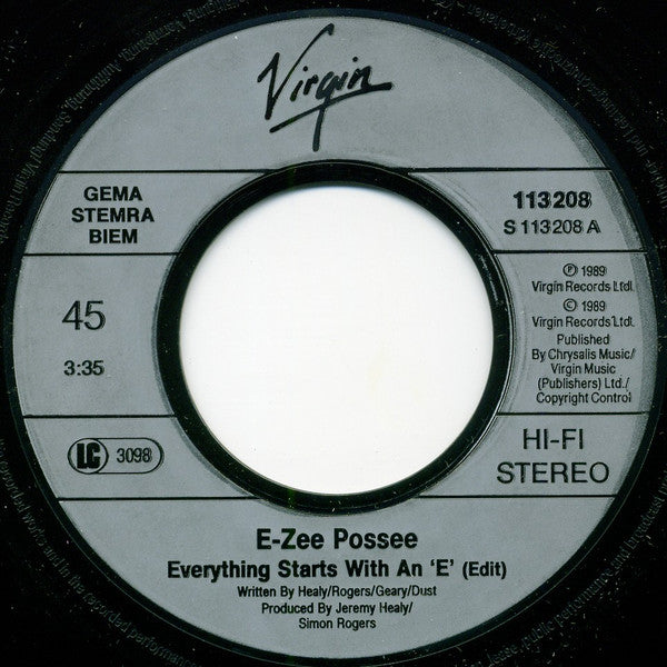 E-Zee Possee : Everything Begins With An 'E' (7", Single)