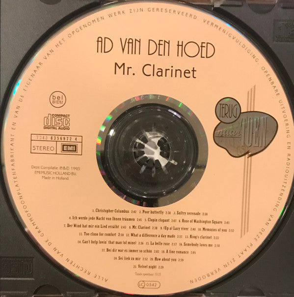 Ad van Den Hoed : Mr. Clarinet. Terug Naar Toen Deel 7 (CD, Comp)