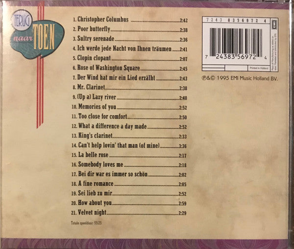 Ad van Den Hoed : Mr. Clarinet. Terug Naar Toen Deel 7 (CD, Comp)