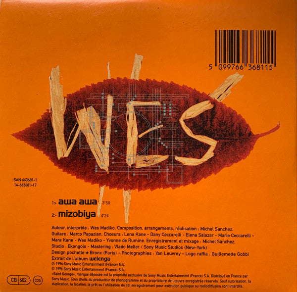 Wes : Awa Awa (CD, Single)