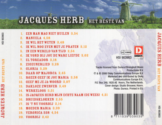 Jacques Herb : Het Beste Van (CD, Album, Comp)