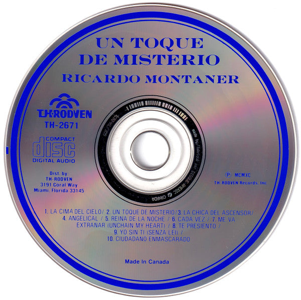 Ricardo Montaner : Un Toque De Misterio (CD, Album)