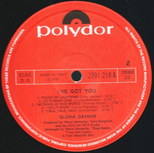 Gloria Gaynor : I've Got You (LP, Album)