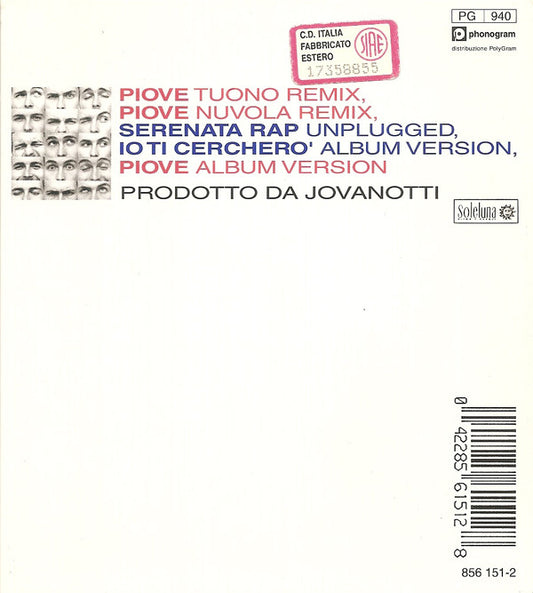 Jovanotti : Piove (CD, Maxi)
