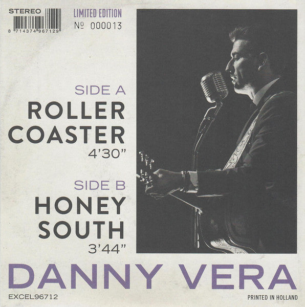 Danny Vera : Roller Coaster (7", Single, Ltd, Num, RE, Tra)