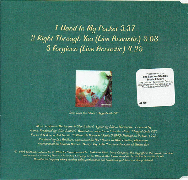 Alanis Morissette : Hand In My Pocket (CD, Single, CD2)