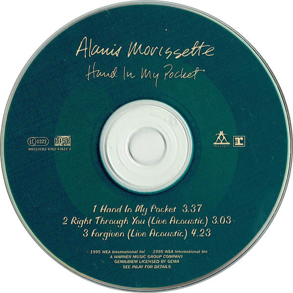 Alanis Morissette : Hand In My Pocket (CD, Single, CD2)