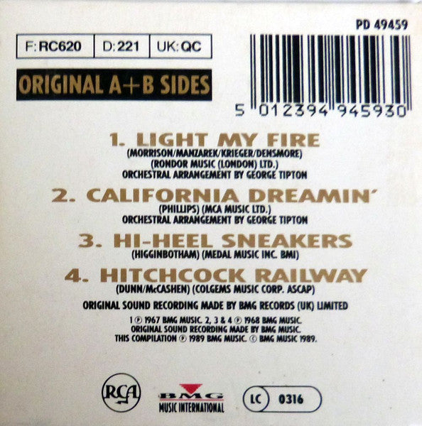 José Feliciano : Light My Fire / Hi-Heel Sneakers (CD, Mini, Single)