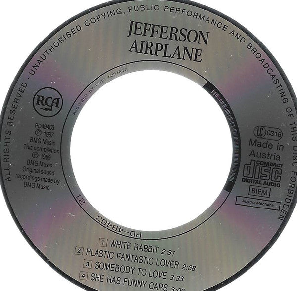 Jefferson Airplane : White Rabbit / Somebody To Love (CD, Mini, Comp)