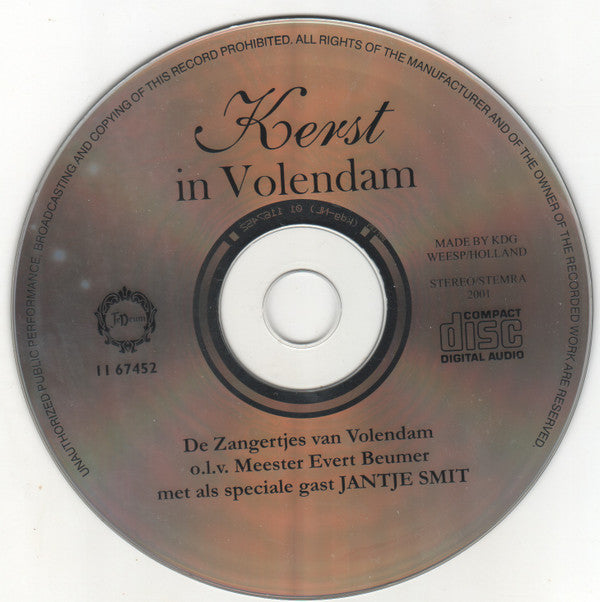 De Zangertjes Van Volendam o.l.v. Evert Beumer Met Als Speciale Gast Jan Smit : Kerst In Volendam (CD, Album)