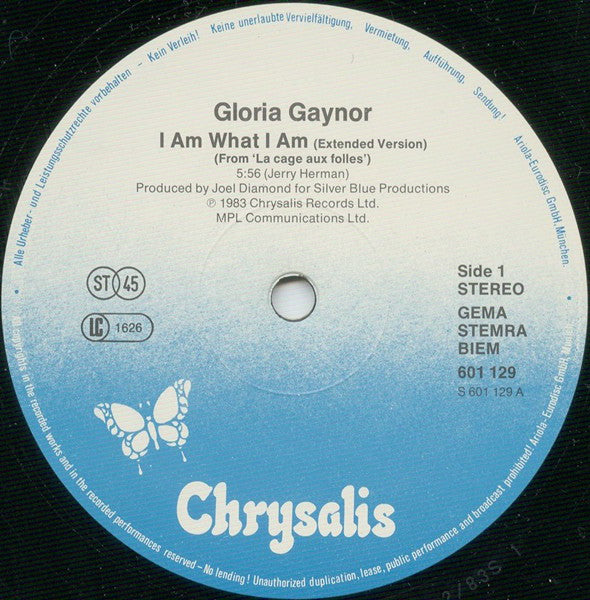 Gloria Gaynor : I Am What I Am (12", Maxi)