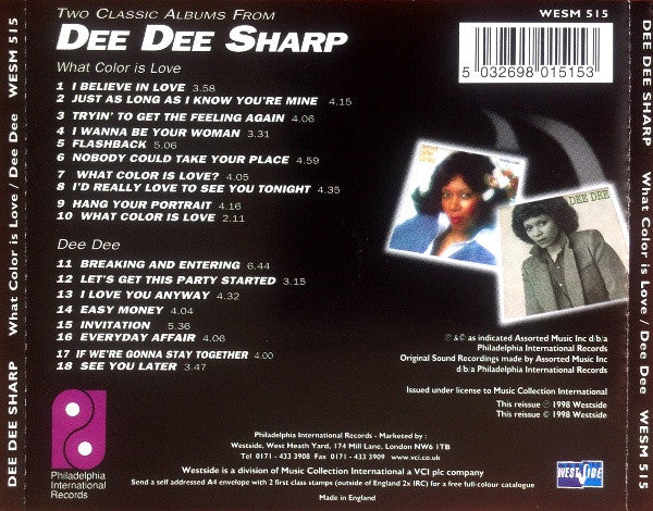 Dee Dee Sharp : What Color Is Love / Dee Dee (CD, Album, Comp, RE)