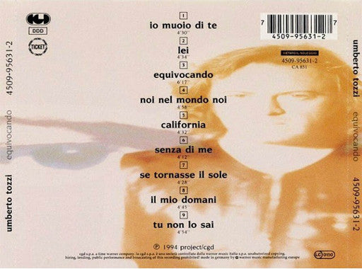 Umberto Tozzi : Equivocando (CD, Album)