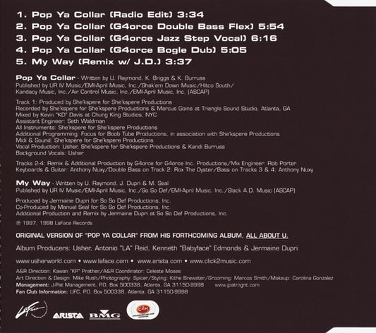 Usher : Pop Ya Collar (CD, Single)